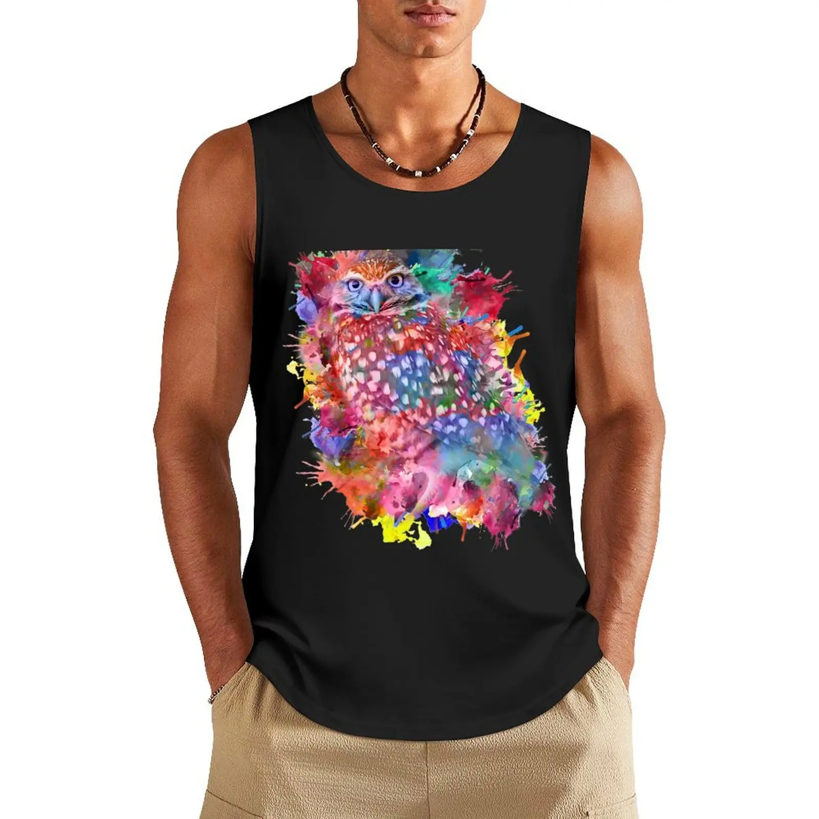 Rainbow owl Tank Top training weight vest new in tops & t-shirt Men's vest T-shirt male
Rainbow owl Tank Top training weight vest new in tops & t-shirt Men's vest T-shirt male