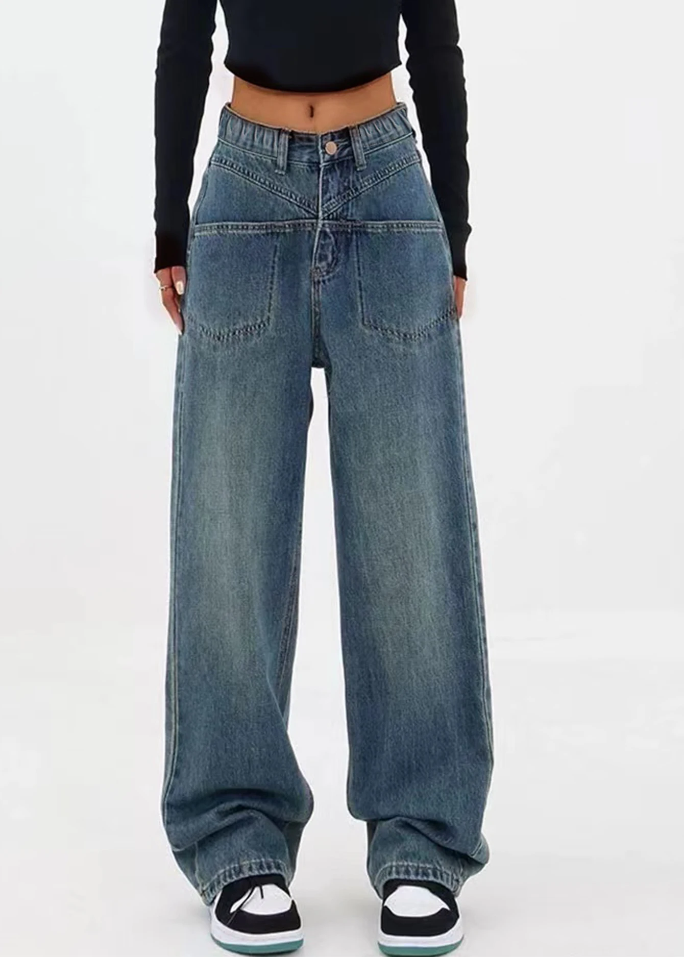 Teenage Casual Vintage High Waist Wide Leg Jeans Loose Straight School Style Trousers for Girls And Tweens
Teenage Casual Vintage High Waist Wide Leg Jeans Loose Straight School Style Trousers for Girls And Tweens