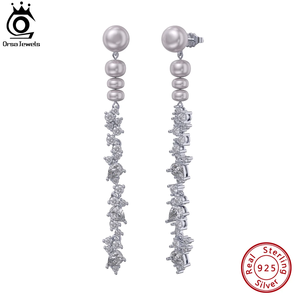 ORSA JEWELS Handmade Excellent Cultured Freashwater Pearl Earrings 925 Sterling Silver Dangle CZ Earings for Women Jewelry GPE62
ORSA JEWELS Handmade Excellent Cultured Freashwater Pearl Earrings 925 Sterling Silver Dangle CZ Earings for Women Jewelry GPE62