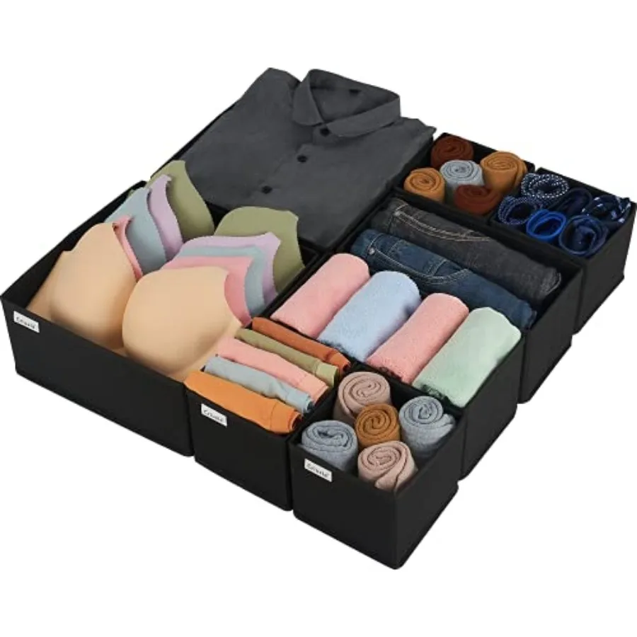 Drawer Organizer Clothes, 8 Pack Underwear Drawer Organizer, Foldable Cloth Storage Box Closet Organizers and Storage for Cloth
Drawer Organizer Clothes, 8 Pack Underwear Drawer Organizer, Foldable Cloth Storage Box Closet Organizers and Storage for Cloth