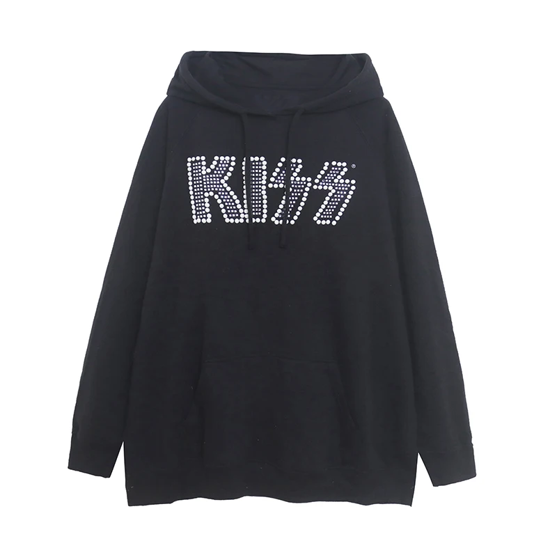 Glittery Letter Patchwork Hoodie with Pockets Heavy Embellished Fleece Women's Loose Fit Long Sleeve Cotton Polyester Blend
Glittery Letter Patchwork Hoodie with Pockets Heavy Embellished Fleece Women's Loose Fit Long Sleeve Cotton Polyester Blend