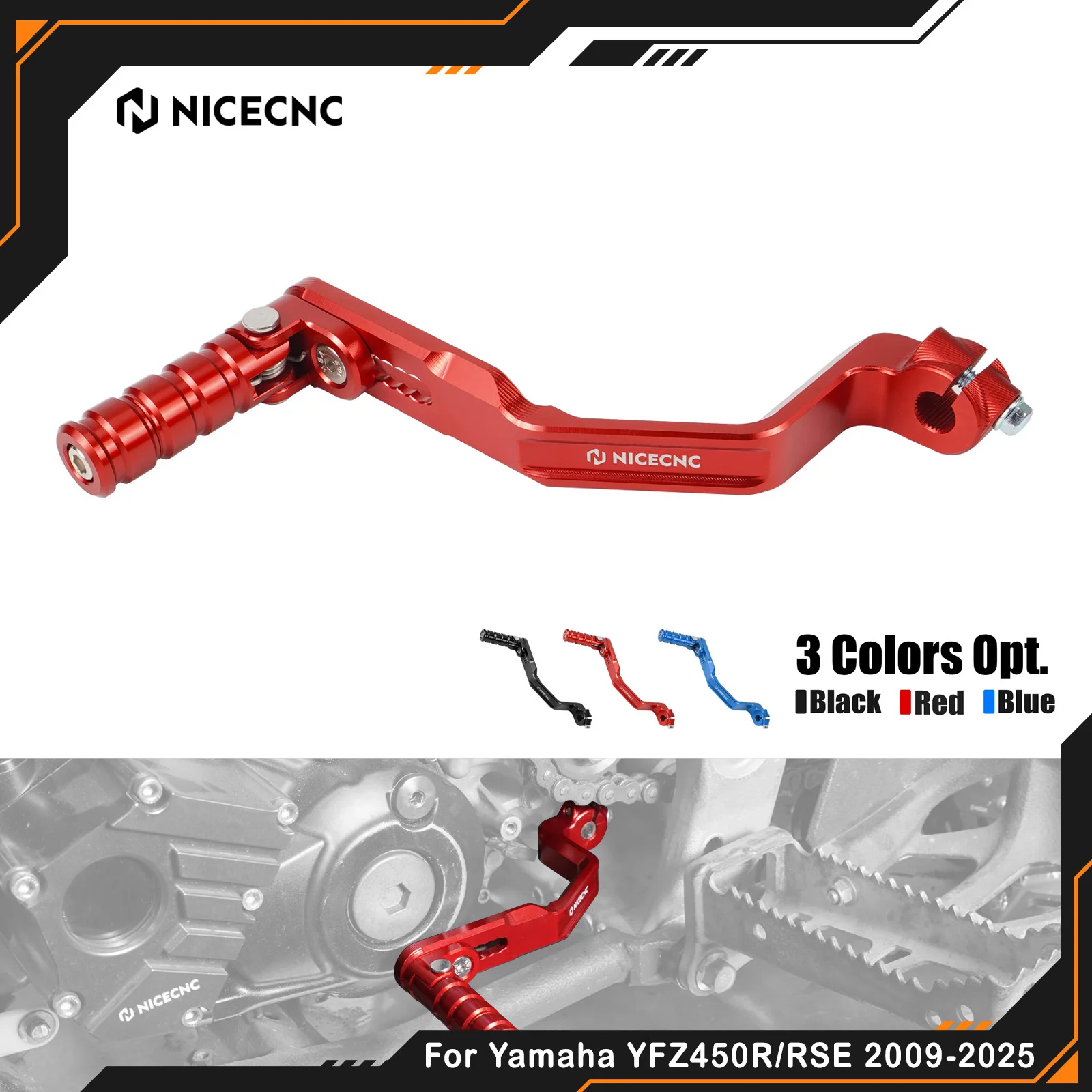 NICECNC Shift Lever Pedal For Yamaha YFZ450R RSE 2009-2025 YFZ450X 2010-2011 Replace 18P-18110-00-00 90° Adjustable Aluminum
NICECNC Shift Lever Pedal For Yamaha YFZ450R RSE 2009-2025 YFZ450X 2010-2011 Replace 18P-18110-00-00 90° Adjustable Aluminum