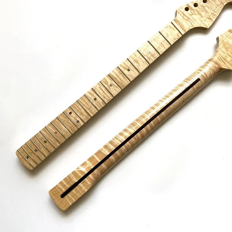 Wholesale 21 Frets 9.5 Inch Scale ST Electric Guitar Neck Replacement Tiger Flame Maple Guitar Neck
Wholesale 21 Frets 9.5 Inch Scale ST Electric Guitar Neck Replacement Tiger Flame Maple Guitar Neck