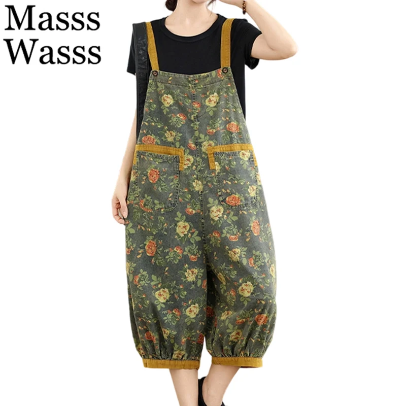 Mass Wasss 2025, осенние женские классические джинсовые комбинезоны с принтом, женские модные джинсы с цветочным принтом, свободные брюки для отдыха, винтажные брюки
Mass Wasss 2025, осенние женские классические джинсовые комбинезоны с принтом, женские модные джинсы с цветочным принтом, свободные брюки для отдыха, винтажные брюки