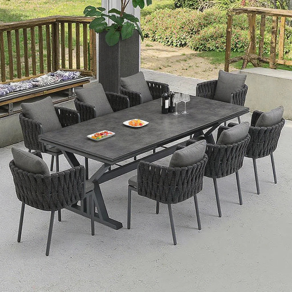 !@Luxury Modern Design Telescopic Table Rattan Furniture Set Lightweight Outdoor Garden Table Chair Park Aluminium Material
!@Luxury Modern Design Telescopic Table Rattan Furniture Set Lightweight Outdoor Garden Table Chair Park Aluminium Material