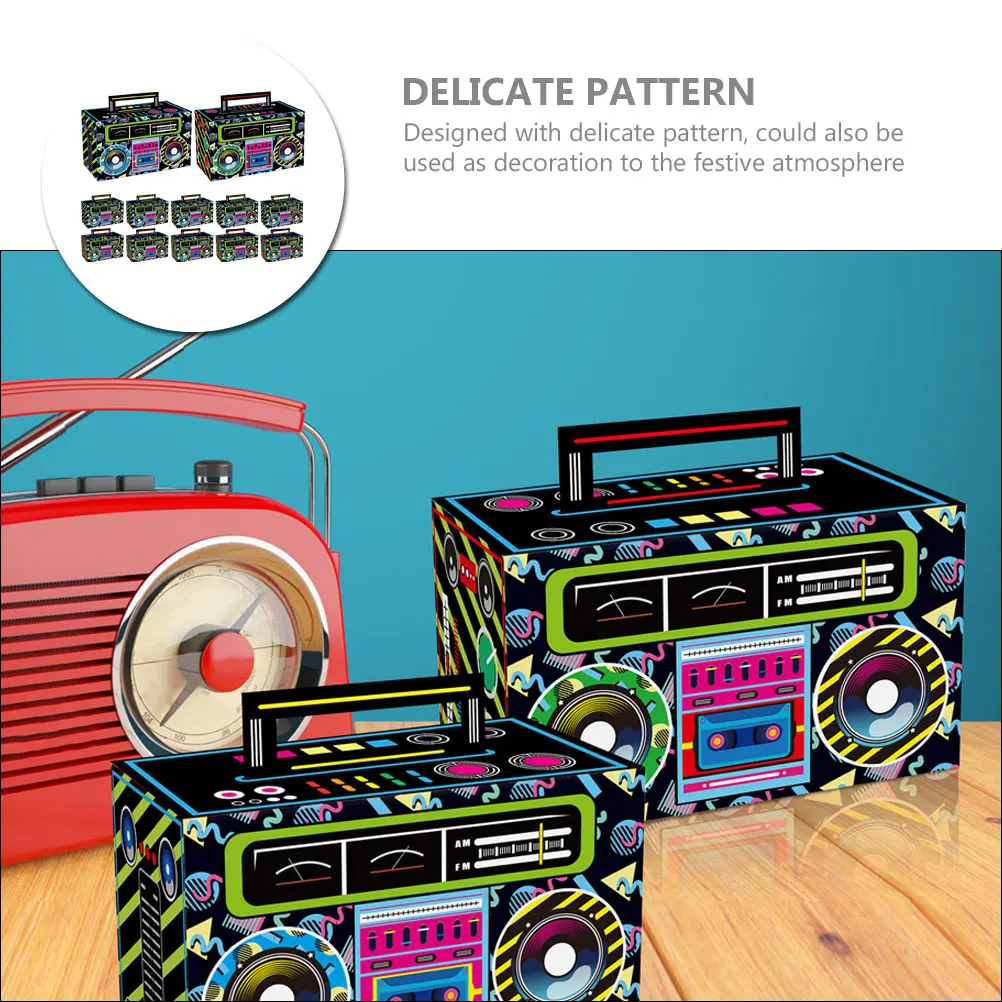 12pcs 12 Retro Tape Cassette Cases Music Party Boxes Paper Candy Gift Bags Bucket Decor Gift Packaging Candy Biscuit Wrapping 
12pcs 12 Retro Tape Cassette Cases Music Party Boxes Paper Candy Gift Bags Bucket Decor Gift Packaging Candy Biscuit Wrapping