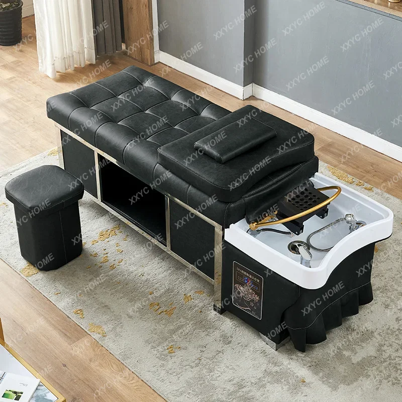 Shampoo bed, stainless steel massage bed, head therapy, hairdresser's shop for flat laying
Shampoo bed, stainless steel massage bed, head therapy, hairdresser's shop for flat laying