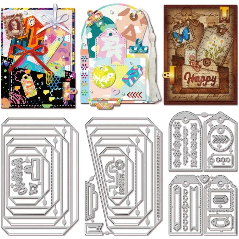 Карманные штампы для резки вложенной этикетки, прямоугольная рамка, DIY штампы, многослойные бирки в стиле ретро, трафареты для резки металла для изготовления карт
Карманные штампы для резки вложенной этикетки, прямоугольная рамка, DIY штампы, многослойные бирки в стиле ретро, трафареты для резки металла для изготовления карт