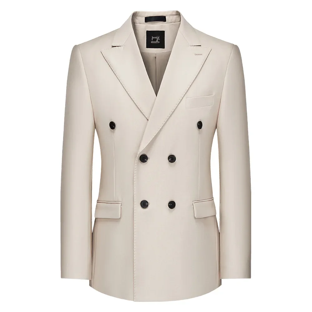 Chic Beige Men Blazers Casual Business Daily Wedding Coat Fashion Peak Lapel Double Breasted Jacket Solid Color Slim 1 Piece
Chic Beige Men Blazers Casual Business Daily Wedding Coat Fashion Peak Lapel Double Breasted Jacket Solid Color Slim 1 Piece