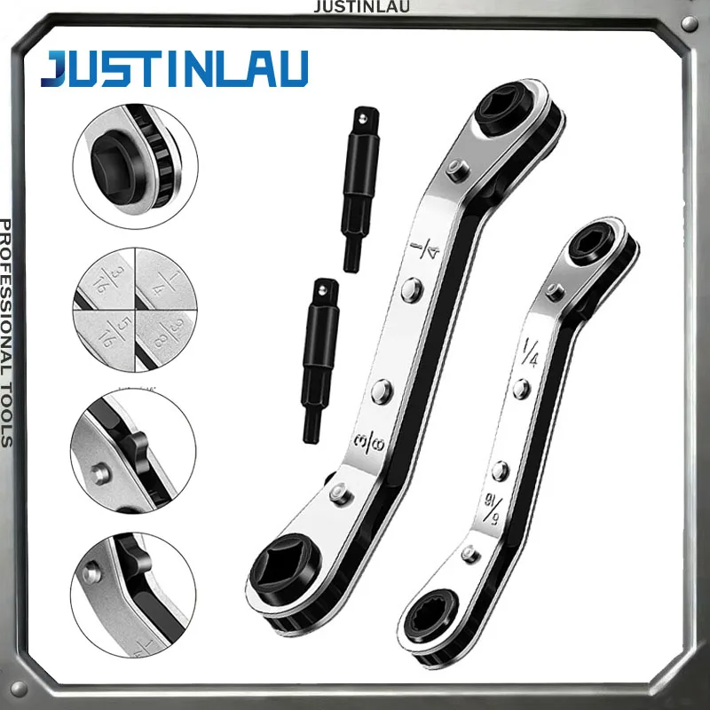 JUSTINLAU 1/4 3/16 5/16 3/8 Ratchet Wrench Set Refrigeration Equipment Tool Series Square Wrench Ratchet Maintenance Manual Tool
JUSTINLAU 1/4 3/16 5/16 3/8 Ratchet Wrench Set Refrigeration Equipment Tool Series Square Wrench Ratchet Maintenance Manual Tool