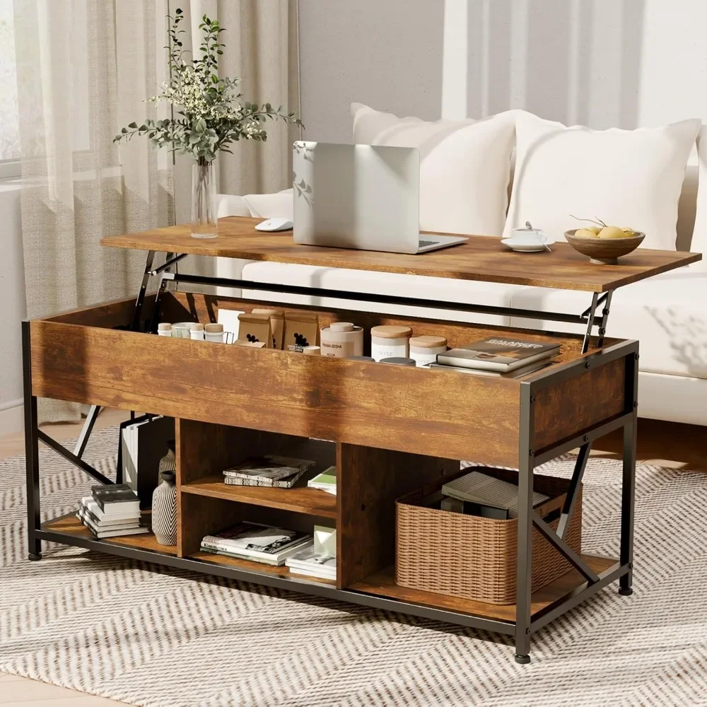 Coffee Table,47.2 Inches Lift Top Coffee Table for Living Room,Rustic Brown Living Room Tables with Storage & Hidden Compartment
Coffee Table,47.2 Inches Lift Top Coffee Table for Living Room,Rustic Brown Living Room Tables with Storage & Hidden Compartment