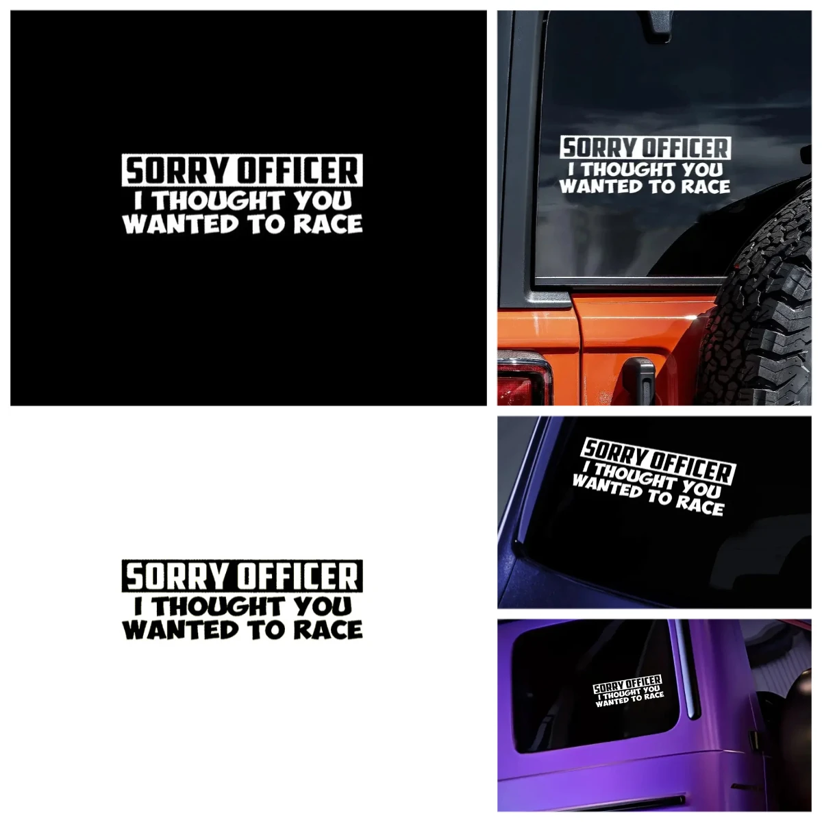 Sorry Officer I Thought You Wanted To Race Vinyl Car Decal Sticker Waterproof for Auto Bumper Window Motorcycle Humor Decoration
Sorry Officer I Thought You Wanted To Race Vinyl Car Decal Sticker Waterproof for Auto Bumper Window Motorcycle Humor Decoration