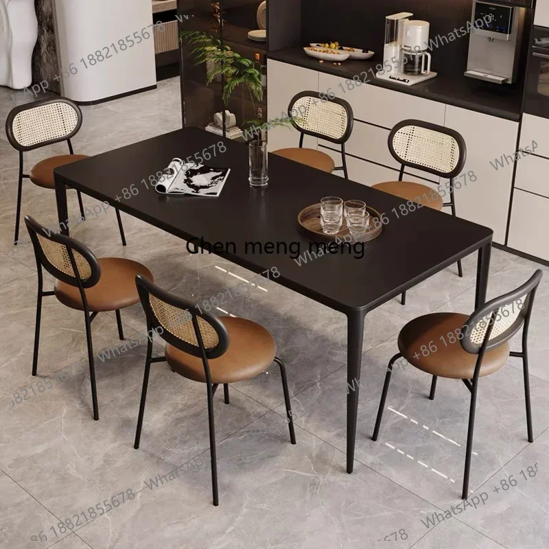 Luxury Modern Dining Table Black Nordic Vintage Italy Dining Table Minimalist Kitchen Ensembles
Luxury Modern Dining Table Black Nordic Vintage Italy Dining Table Minimalist Kitchen Ensembles