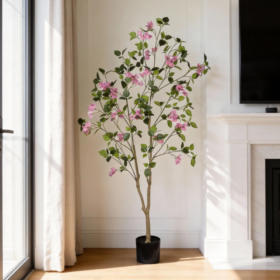 5FT Artificial Bougainvillea Tree with Black Plastic Pot Realistic Fake Flowering Tree for Indoor Home Office Decor Potted Faux
5FT Artificial Bougainvillea Tree with Black Plastic Pot Realistic Fake Flowering Tree for Indoor Home Office Decor Potted Faux
