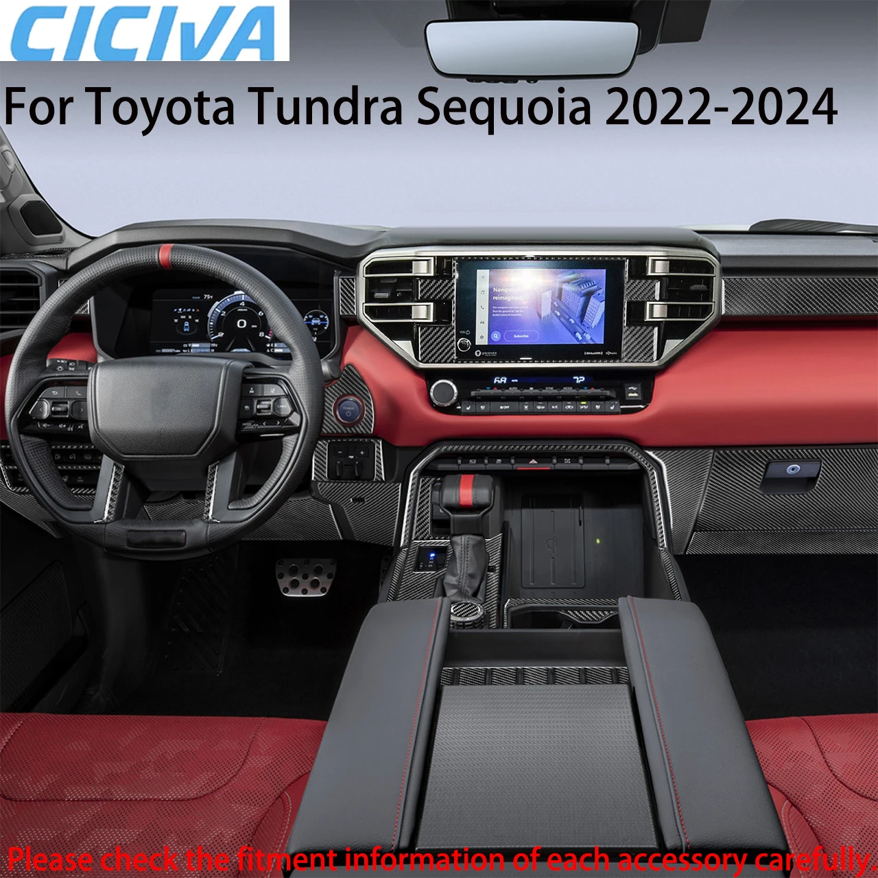 For Toyota Tundra Sequoia 2022-2024 Carbon Fiber Dashboard Gear Shift Window Lift Car Accessories Interior Cover Stickers Trim
For Toyota Tundra Sequoia 2022-2024 Carbon Fiber Dashboard Gear Shift Window Lift Car Accessories Interior Cover Stickers Trim