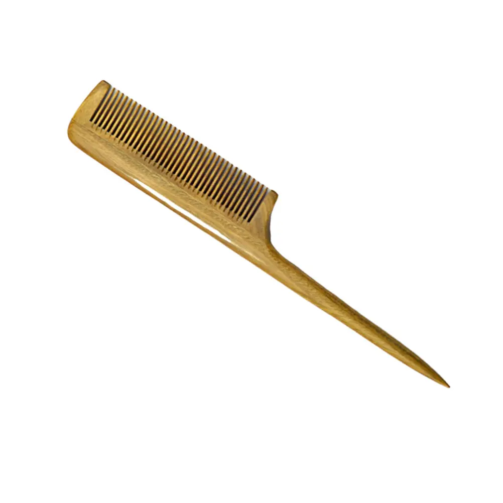 Зеленый сандал, натуральный деревянный гребень для волос, мелкие зубы, гладкое закрытие зубов, длинная ручка, заостренный хвост
Зеленый сандал, натуральный деревянный гребень для волос, мелкие зубы, гладкое закрытие зубов, длинная ручка, заостренный хвост