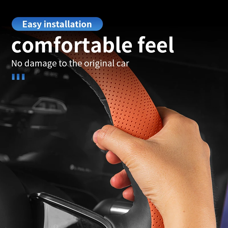 Breathable Comfortable Sweat-Proof Car Steering Wheel Cover for Cadillac CT4,CT5,CT6,ATS-L,XTS,XT4,XT5,XT6,GT4,Escalade,LYRIQ,IQ
Breathable Comfortable Sweat-Proof Car Steering Wheel Cover for Cadillac CT4,CT5,CT6,ATS-L,XTS,XT4,XT5,XT6,GT4,Escalade,LYRIQ,IQ