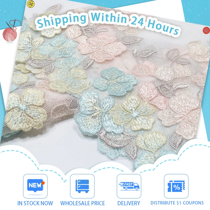 Single Side Polyester Thread Color Gradient Floating Embroidery Flower Width 20 CM Dress Accessories Small Fresh Lace Wholesale
Single Side Polyester Thread Color Gradient Floating Embroidery Flower Width 20 CM Dress Accessories Small Fresh Lace Wholesale