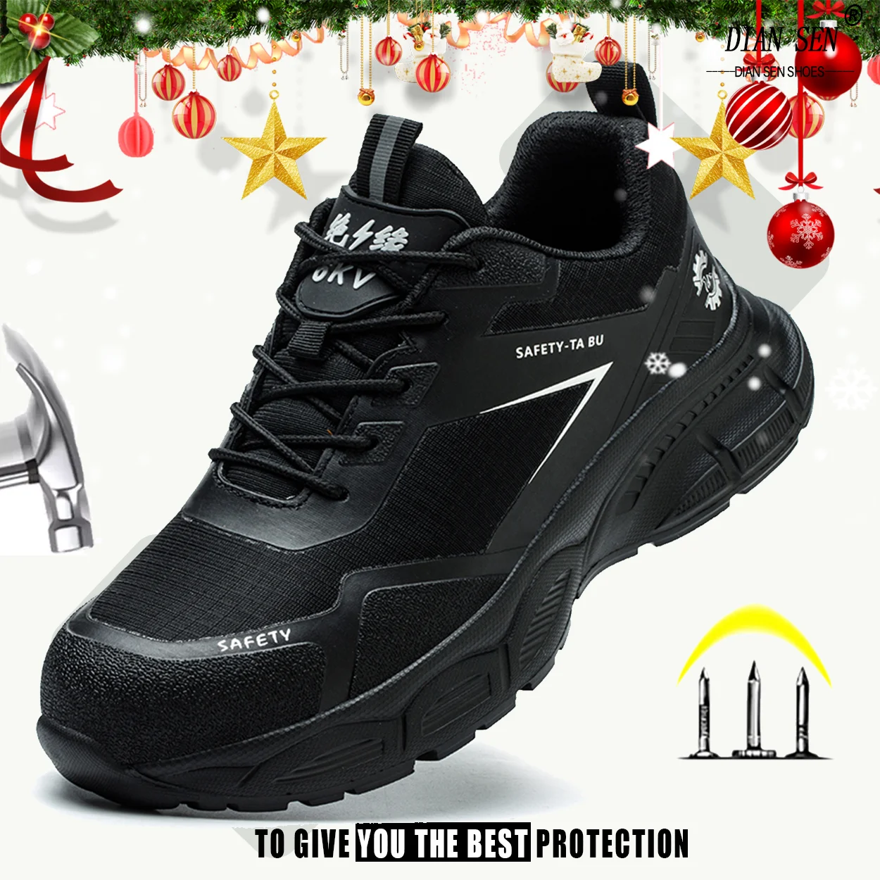 Steel Toe Safety Shoes Men, Anti-Puncture Anti-Smash Non Slip Industrial Work Boots Lightweight Breathable Work Hiker Boots
Steel Toe Safety Shoes Men, Anti-Puncture Anti-Smash Non Slip Industrial Work Boots Lightweight Breathable Work Hiker Boots