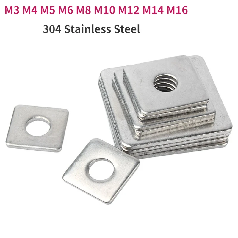M3 M4 M5 M6 M8 M10 M12 M14 M16 304 Stainless Steel Flat Washer Thicken Square Gasket Curtain Wall Shim Metal Ring
M3 M4 M5 M6 M8 M10 M12 M14 M16 304 Stainless Steel Flat Washer Thicken Square Gasket Curtain Wall Shim Metal Ring