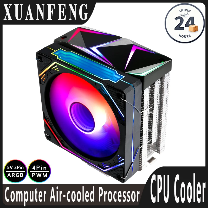XUANFENG AM3+ AM4 Кулер ARGB 120 мм Вентилятор процессора 4-контактный/ШИМ установка LGA115x 1200 1700 2011 X79 X99 4/6 Тепловые трубки Процессор с воздушным охлаждением
XUANFENG AM3+ AM4 Кулер ARGB 120 мм Вентилятор процессора 4-контактный/ШИМ установка LGA115x 1200 1700 2011 X79 X99 4/6 Тепловые трубки Процессор с воздушным охлаждением