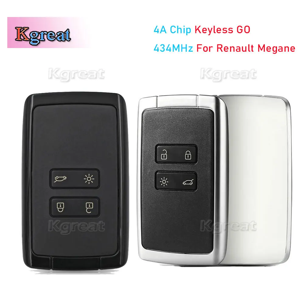 1pcs Car Alarm Smart Remote Key 434mhz Hitag AES 4A Chip 4 Buttons for Renault Megane 4 Keyless Go / Entry Car Key Without Logo
1pcs Car Alarm Smart Remote Key 434mhz Hitag AES 4A Chip 4 Buttons for Renault Megane 4 Keyless Go / Entry Car Key Without Logo
