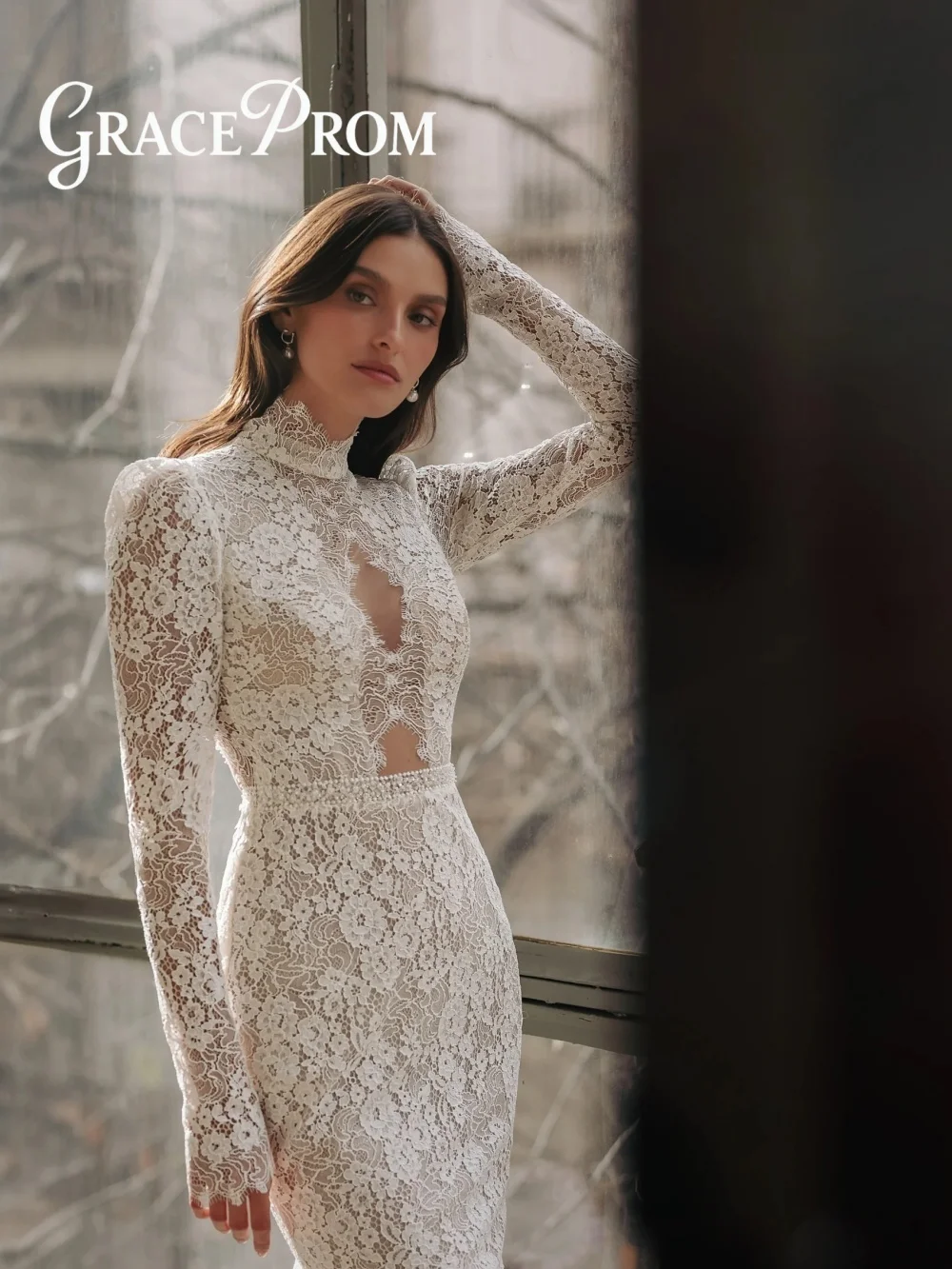 Sexy Long Sleeve Lace Wedding Dress 2026 Romantic Mermaid Bridal Gown Formal A Line Beaded Floor Length Bridal Dress
Sexy Long Sleeve Lace Wedding Dress 2026 Romantic Mermaid Bridal Gown Formal A Line Beaded Floor Length Bridal Dress