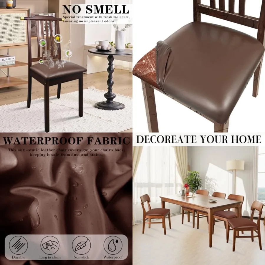 Dining Chair Seat Covers Set of 8, Waterproof Kitchen Chair Covers Stretch Chair Cover for Kitchen/Dining Room/Hotel, Tasteless
Dining Chair Seat Covers Set of 8, Waterproof Kitchen Chair Covers Stretch Chair Cover for Kitchen/Dining Room/Hotel, Tasteless