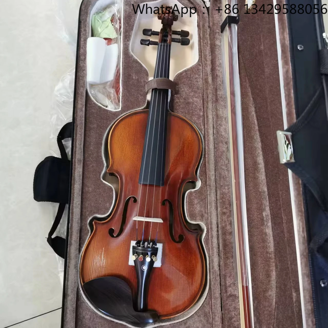 Wholesale Price 4/4 Handmade Student Violin Solid Spruce Flamed Maple Sweet Sound Good Workmanship Professional
Wholesale Price 4/4 Handmade Student Violin Solid Spruce Flamed Maple Sweet Sound Good Workmanship Professional