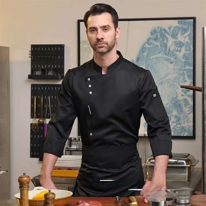 High-End Black Chef Work Uniform Long Sleeve Autumn Winter Hotel Dining Restaurant Clothing Large Size Western Cuisine Chef O...
High-End Black Chef Work Uniform Long Sleeve Autumn Winter Hotel Dining Restaurant Clothing Large Size Western Cuisine Chef O...
