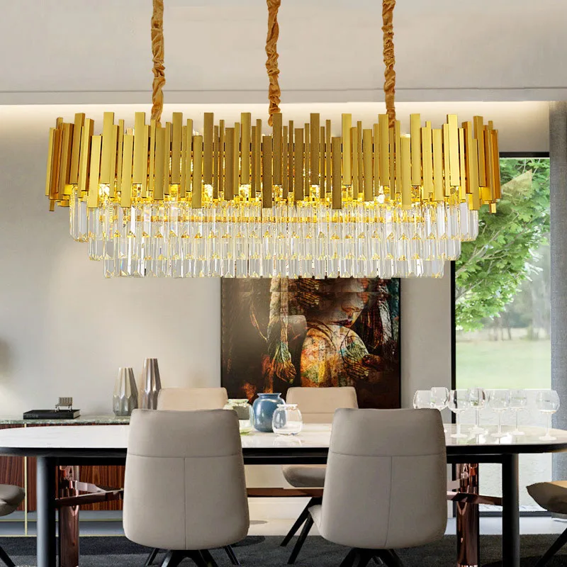 Modern Crystal Chandelier Dining Room Lamp Bedroom Living Room Creative Chandeliers Hotel Villa Apartment Interior Lighting
Modern Crystal Chandelier Dining Room Lamp Bedroom Living Room Creative Chandeliers Hotel Villa Apartment Interior Lighting