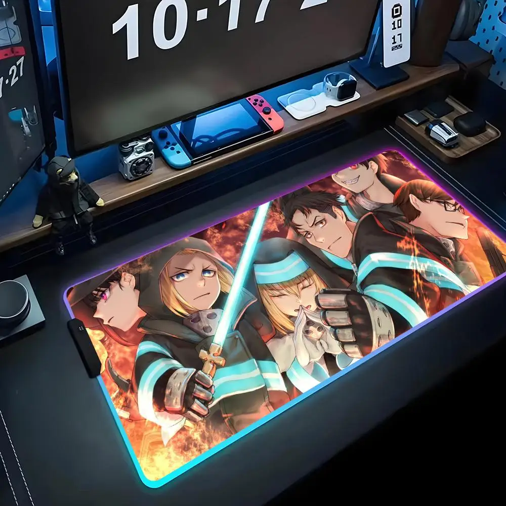 Аниме Fire Force Коврик для мыши RGB Игровой коврик для мыши Большой светодиодный коврик для ПК Настольный коврик Светящийся коврик для мыши Большие коврики для клавиатуры Настольный коврик с
Аниме Fire Force Коврик для мыши RGB Игровой коврик для мыши Большой светодиодный коврик для ПК Настольный коврик Светящийся коврик для мыши Большие коврики для клавиатуры Настольный коврик с