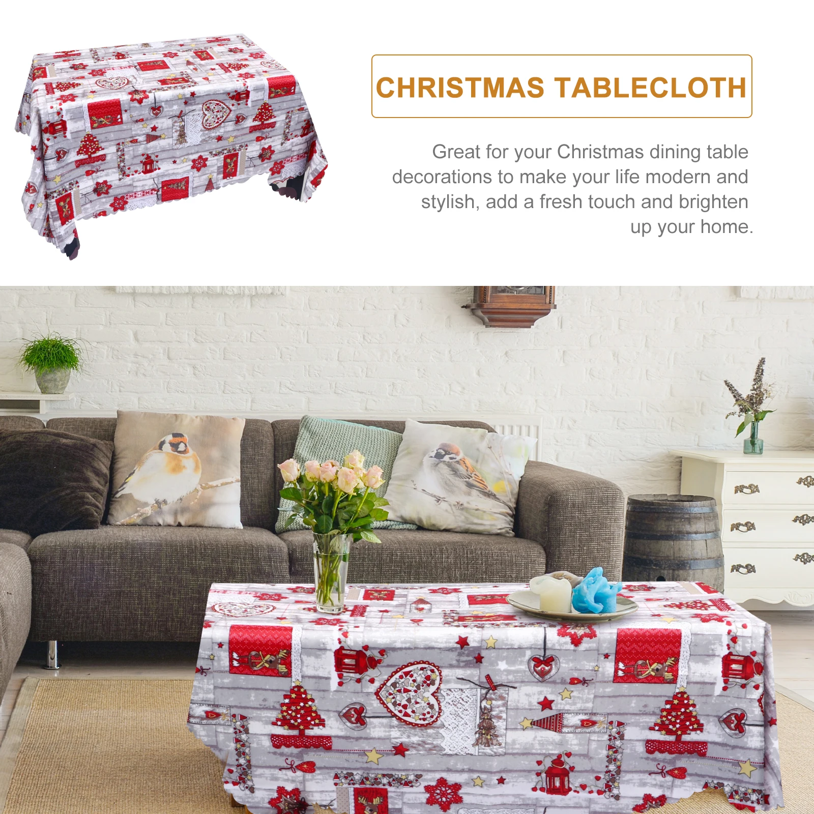 Christmas Tablecloth Polyester Party Supplies Xmas Decor Cover Festive Decoration Christmas Style Table Cover
Christmas Tablecloth Polyester Party Supplies Xmas Decor Cover Festive Decoration Christmas Style Table Cover