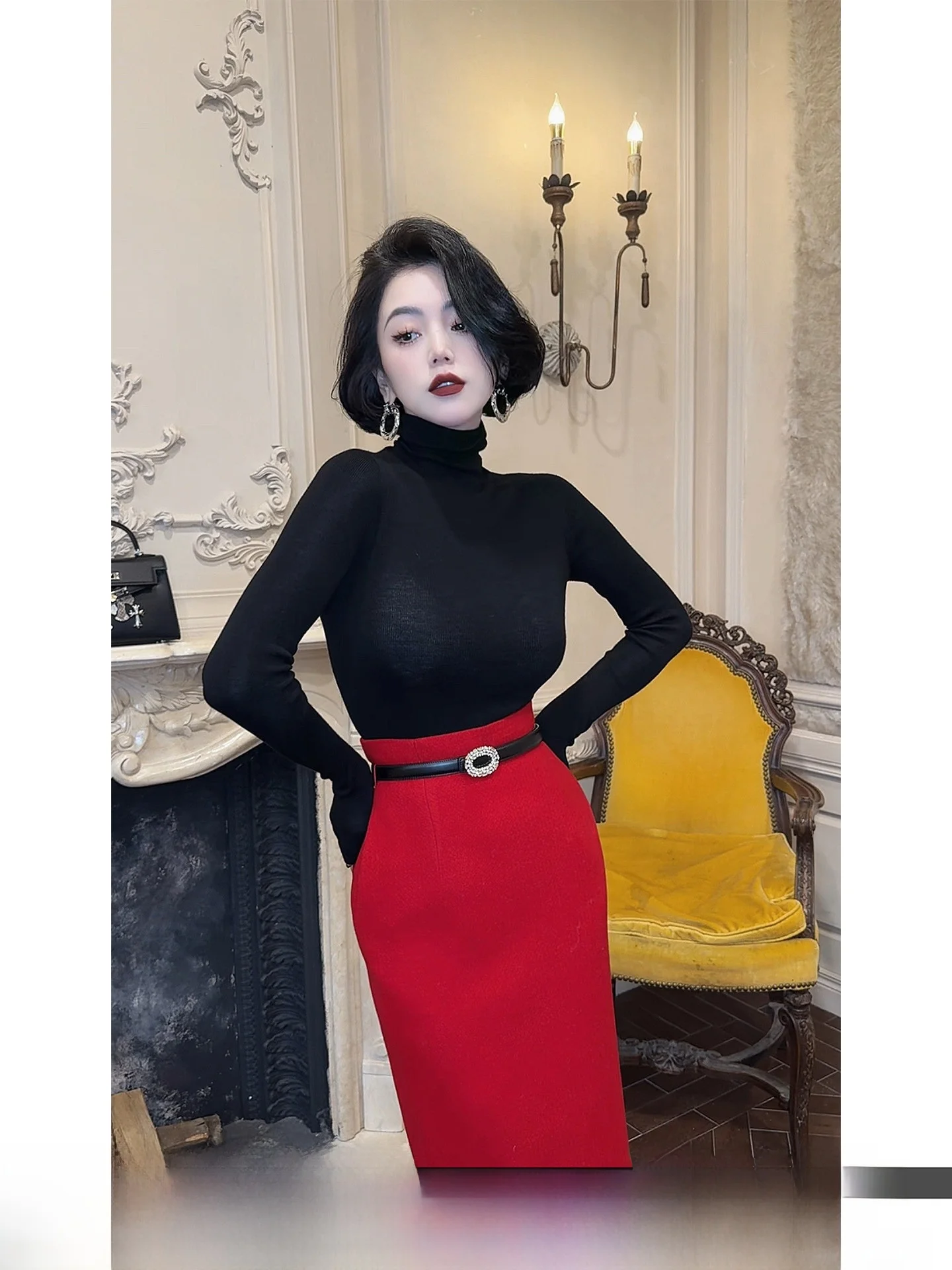 Женская теплая вязаная кофта LYXJ с высоким воротом, облегающая, с матовым дизайном, зимняя, с длинным рукавом, модная женская вязаная одежда
Женская теплая вязаная кофта LYXJ с высоким воротом, облегающая, с матовым дизайном, зимняя, с длинным рукавом, модная женская вязаная одежда