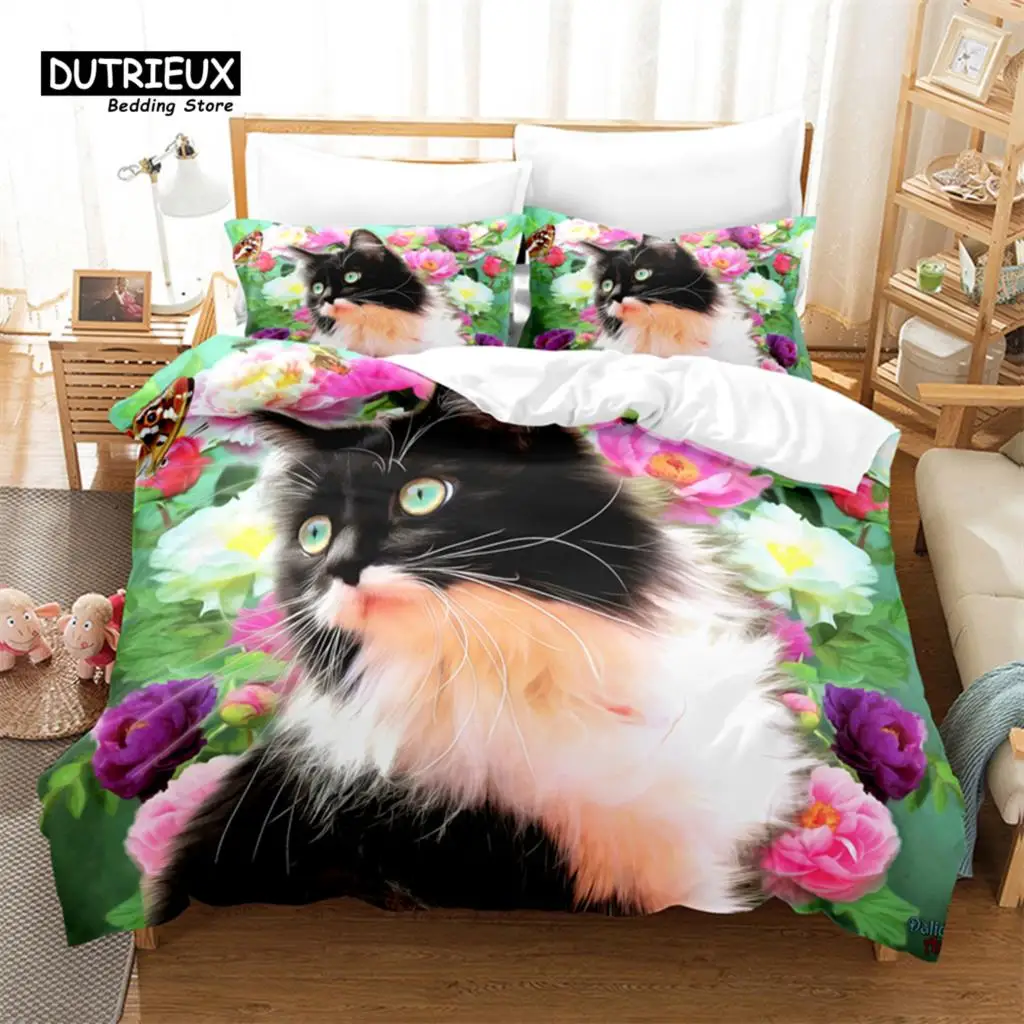 Lovely Animals Bedding Set 3Pcs Cat Duvet Cover Set Soft Comfortable Breathable Duvet Cover For Bedroom Guest Room Decor
Lovely Animals Bedding Set 3Pcs Cat Duvet Cover Set Soft Comfortable Breathable Duvet Cover For Bedroom Guest Room Decor