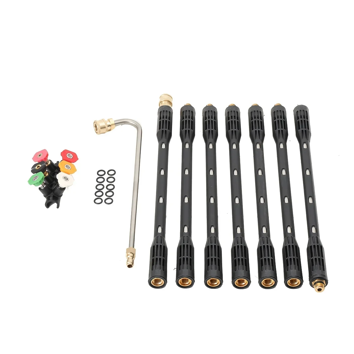4000PSI Pressure Washer Extension Wand, Copper Build & 1/4" Quick Connect with 6 Nozzles for Gutters & Outdoor Cleaning
4000PSI Pressure Washer Extension Wand, Copper Build & 1/4" Quick Connect with 6 Nozzles for Gutters & Outdoor Cleaning