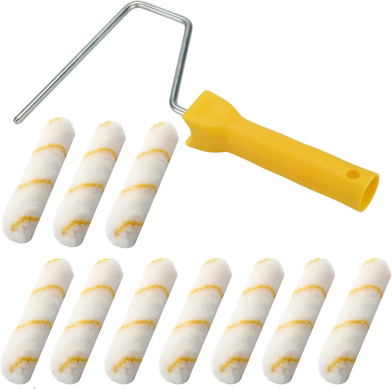 6 Inch Paint Roller Kit for Small Projects, 11 Piece Mini Roller with Refills for Water-Based Paints
6 Inch Paint Roller Kit for Small Projects, 11 Piece Mini Roller with Refills for Water-Based Paints