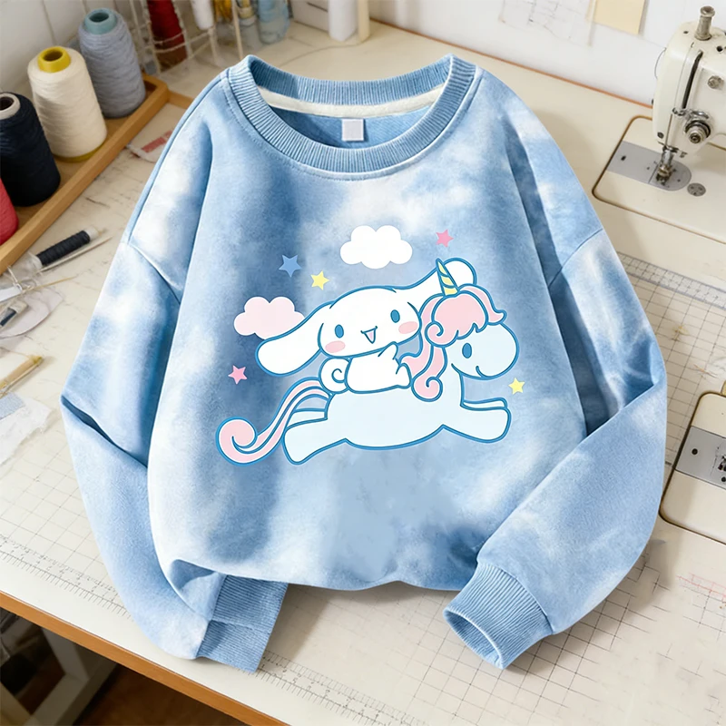 Sanrio Crew Neck Sweatshirt Cinnamoroll Cartoon Printed Tiedye Pullover Kawaii Winter Casual Warm Tops Kawaii Clothing Gifts Hot
Sanrio Crew Neck Sweatshirt Cinnamoroll Cartoon Printed Tiedye Pullover Kawaii Winter Casual Warm Tops Kawaii Clothing Gifts Hot