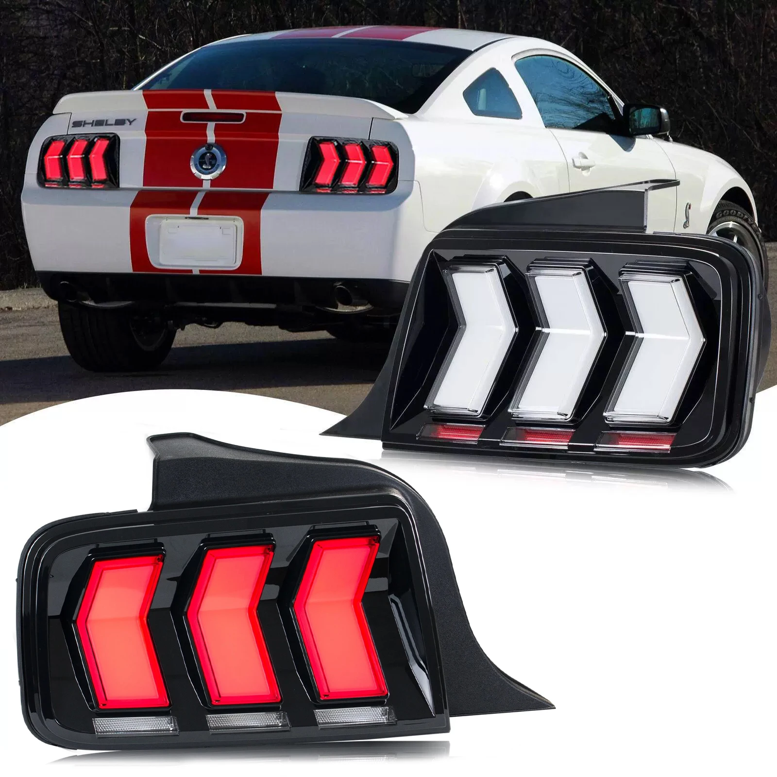 Новые светодиодные задние фонари для Ford Mustang 2004-2008, автомобильные задние фонари с последовательным указателем поворота, светодиодные задние фонари в сборе
Новые светодиодные задние фонари для Ford Mustang 2004-2008, автомобильные задние фонари с последовательным указателем поворота, светодиодные задние фонари в сборе