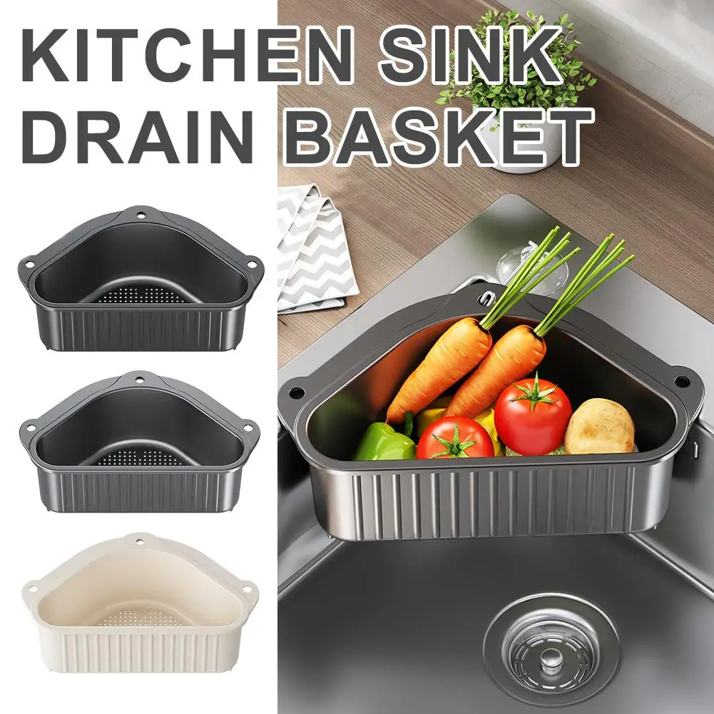 Triangular Kitchen Sink Strainer Basket Suction Cup Corner Food Waste Drainer Sponge Holder Vegetables Filter Wash Colander
Triangular Kitchen Sink Strainer Basket Suction Cup Corner Food Waste Drainer Sponge Holder Vegetables Filter Wash Colander