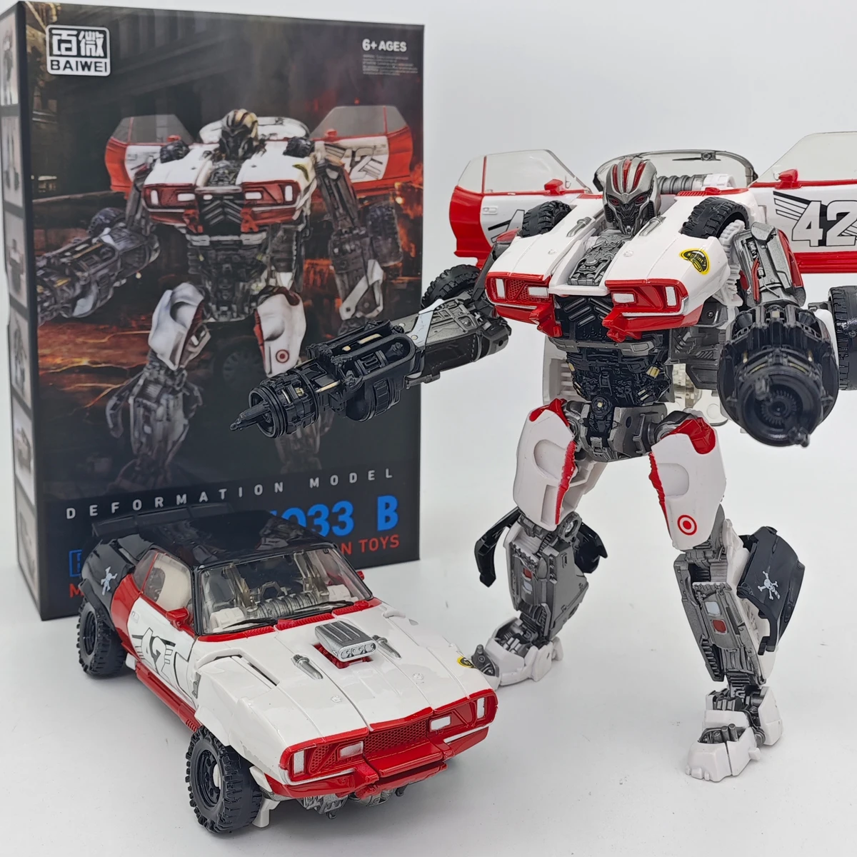 BAIWEI TW1033B 15.5cm White Warrior TW-1033B White Version Dropkick KO SS46 OVERSIZE Transformation Action Figure Toy Collection
BAIWEI TW1033B 15.5cm White Warrior TW-1033B White Version Dropkick KO SS46 OVERSIZE Transformation Action Figure Toy Collection