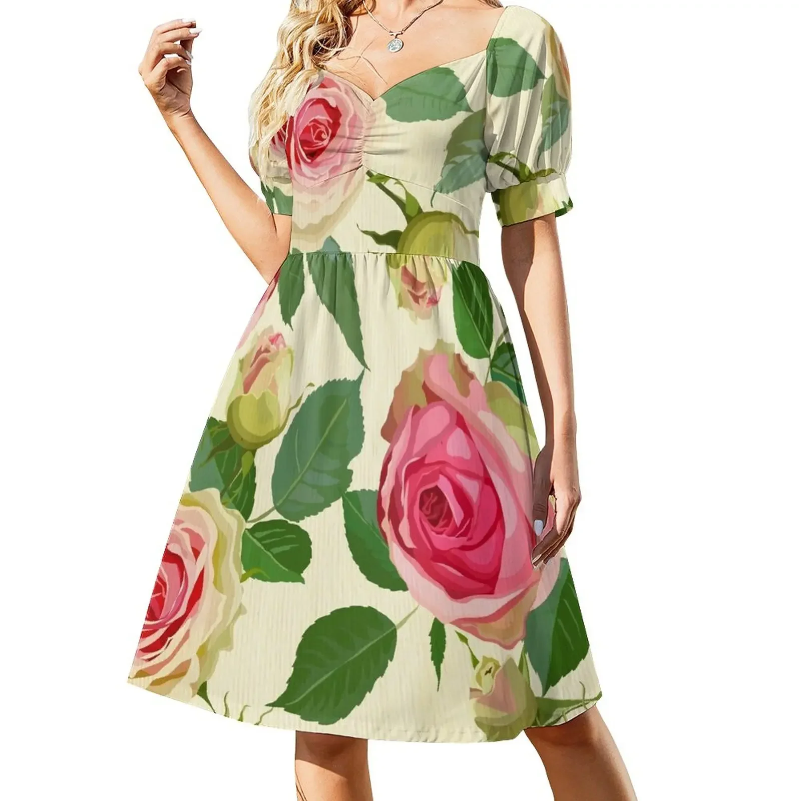 Vintage,shabby chic,painted roses,floral,pattern,elegant,girly Short-Sleeved Dress fairy dress clothes for woman
Vintage,shabby chic,painted roses,floral,pattern,elegant,girly Short-Sleeved Dress fairy dress clothes for woman