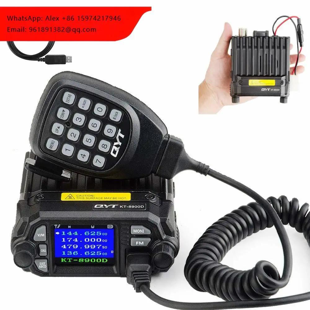 Wholesale QYT KT-8900D, QYT KT-8900D Mobile Transceiver 25W VHF 144-148MHz UHF 420-450MHz Dual Band Quad Standby Mini Car Radio
Wholesale QYT KT-8900D, QYT KT-8900D Mobile Transceiver 25W VHF 144-148MHz UHF 420-450MHz Dual Band Quad Standby Mini Car Radio