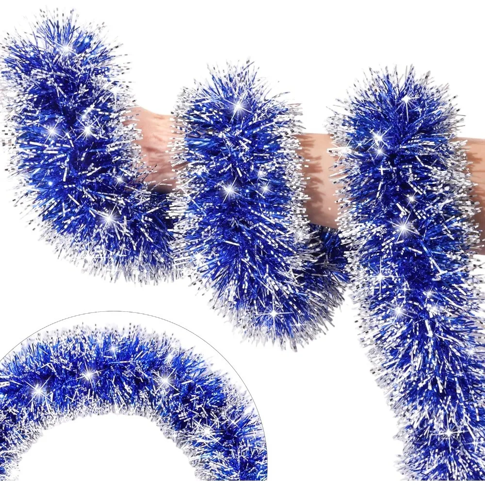Сине-белая рождественская гирлянда с мишурой, рождественские украшения, толстые металлические поворотные блестящие подвесные гирлянды с мишурой для рождественской елки Dec
Сине-белая рождественская гирлянда с мишурой, рождественские украшения, толстые металлические поворотные блестящие подвесные гирлянды с мишурой для рождественской елки Dec