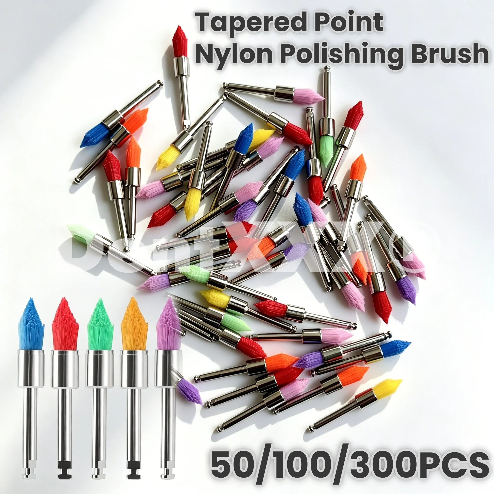 50/100/300PCS Tapered Point Nylon Polishing Heads 2.35mm, Disposable Brushes for Dead-Corner-Free Cleaning and Polishing
50/100/300PCS Tapered Point Nylon Polishing Heads 2.35mm, Disposable Brushes for Dead-Corner-Free Cleaning and Polishing