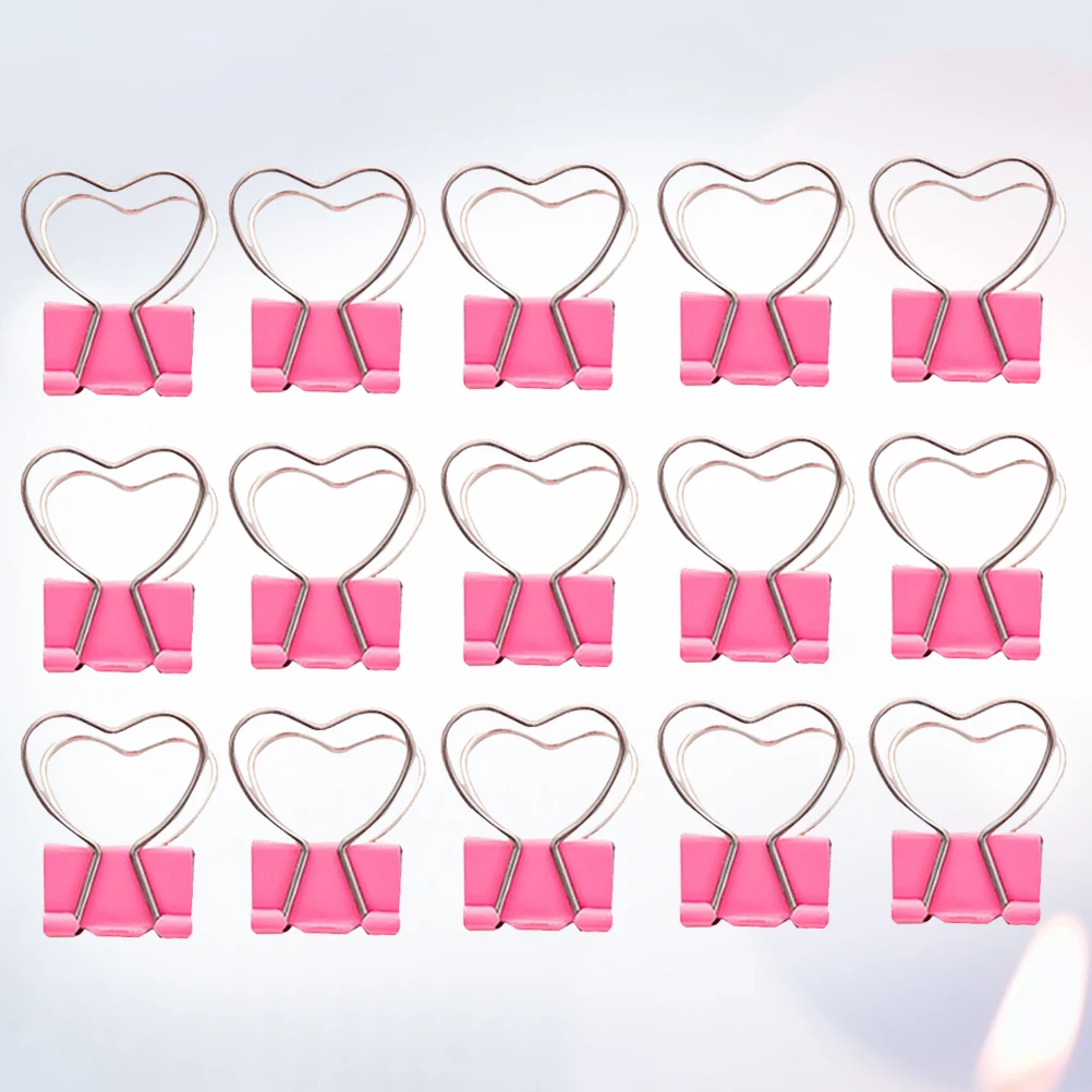 15pcs Pink Heart Shaped Metal Binder Long Tail Paper Clips For Office Home School Reusable Stationery File Folder Clips
15pcs Pink Heart Shaped Metal Binder Long Tail Paper Clips For Office Home School Reusable Stationery File Folder Clips