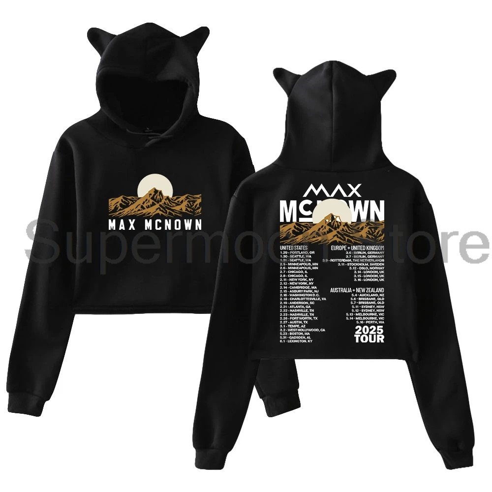 Max Mcnown 2025 Tour Hoodie Female Cat Ears Hooded Sweatshirts Long Sleeve Crop Top Women's Clothes
Max Mcnown 2025 Tour Hoodie Female Cat Ears Hooded Sweatshirts Long Sleeve Crop Top Women's Clothes