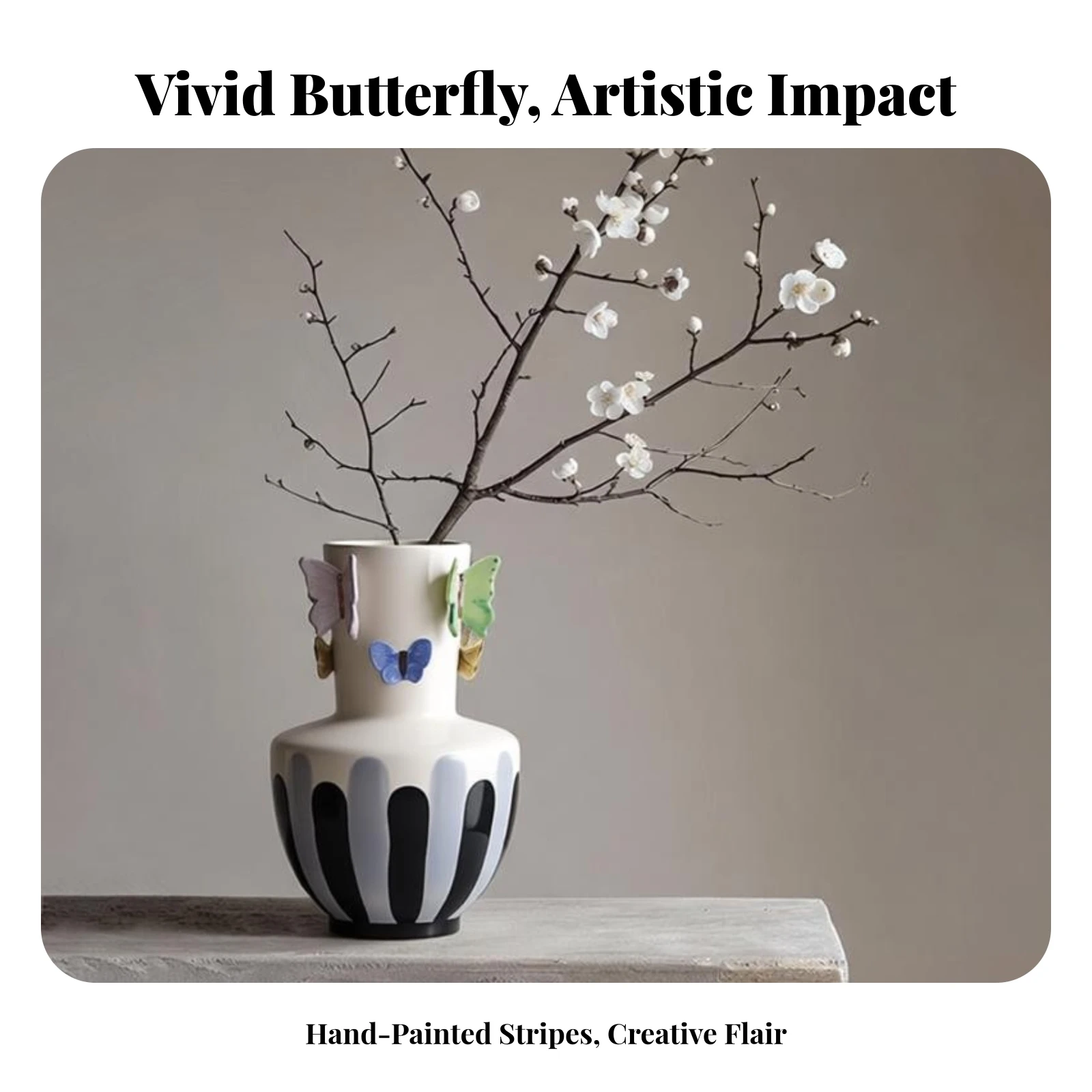 Decor Item Butterfly Vase Modern Style Glossy Decorative Butterfly Vase
Decor Item Butterfly Vase Modern Style Glossy Decorative Butterfly Vase
