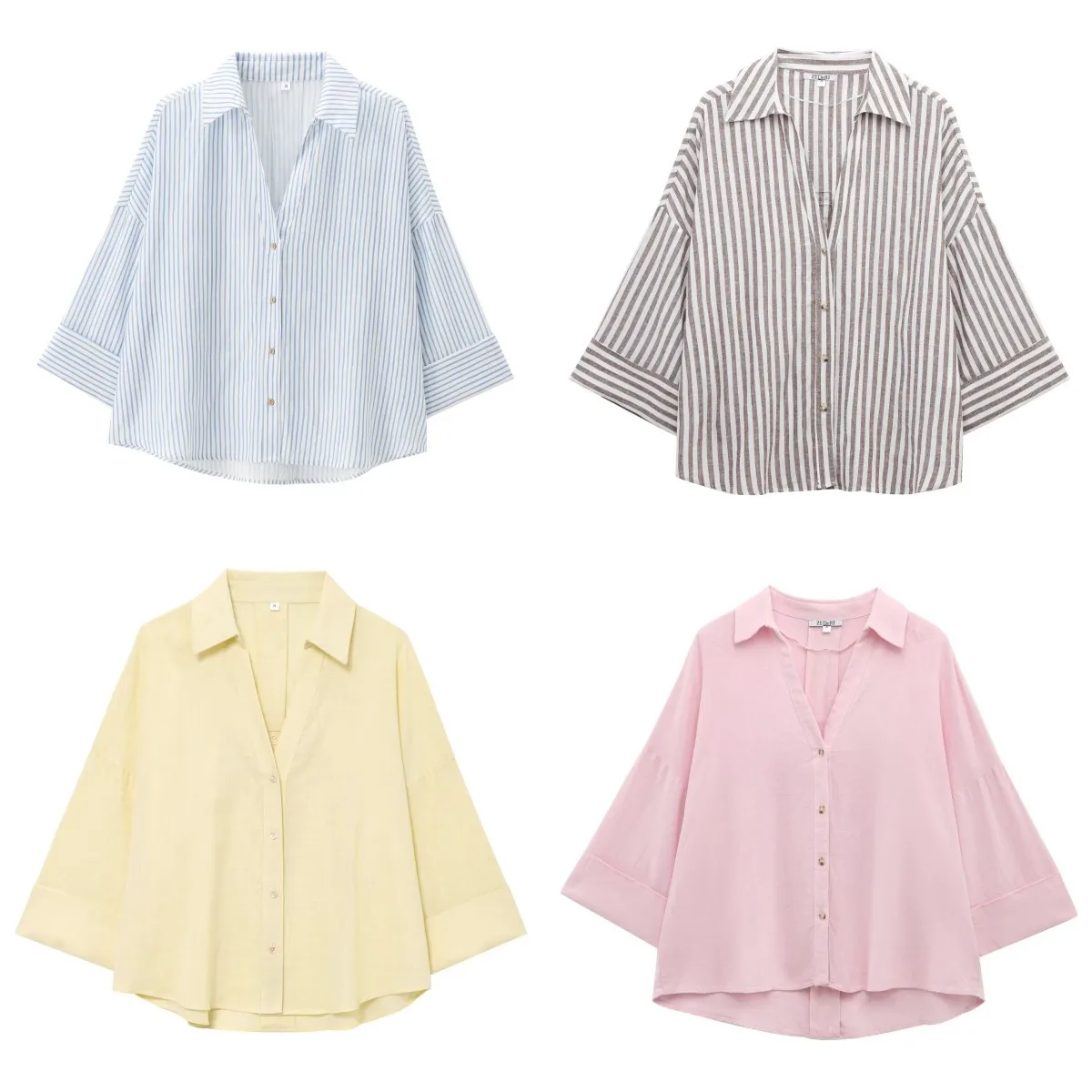 ETJ 2025 Summer New shirt TRAF women's refreshing blend loose three-quarter sleeve fashionable and simple casual shirt
ETJ 2025 Summer New shirt TRAF women's refreshing blend loose three-quarter sleeve fashionable and simple casual shirt