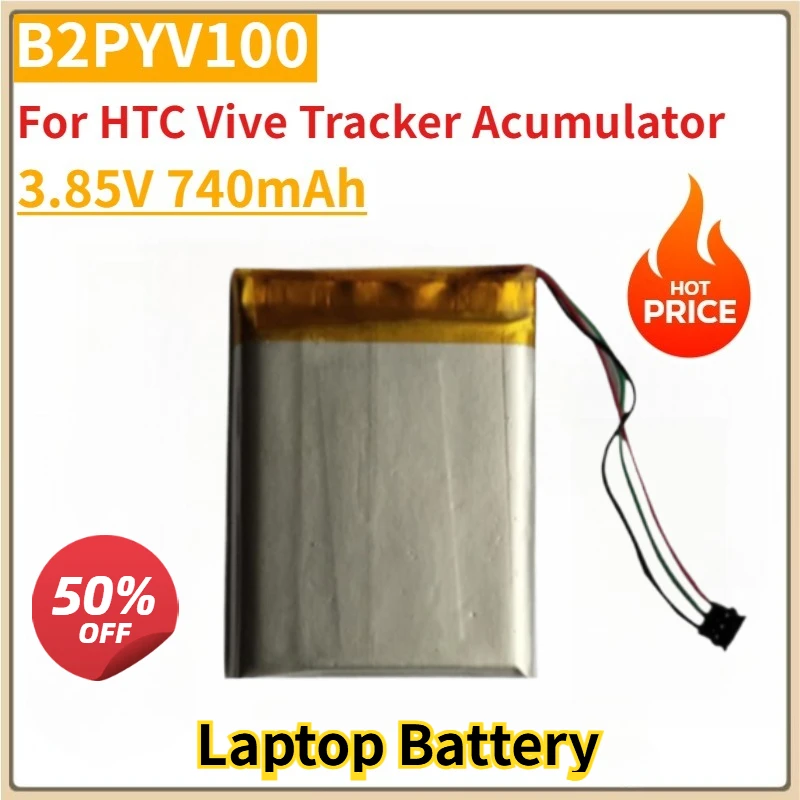 New Replacement Camera Battery 3.85V 740mAh B2PYV100 for HTC Vive Tracker Acumulator 3 Wire Plug
New Replacement Camera Battery 3.85V 740mAh B2PYV100 for HTC Vive Tracker Acumulator 3 Wire Plug
